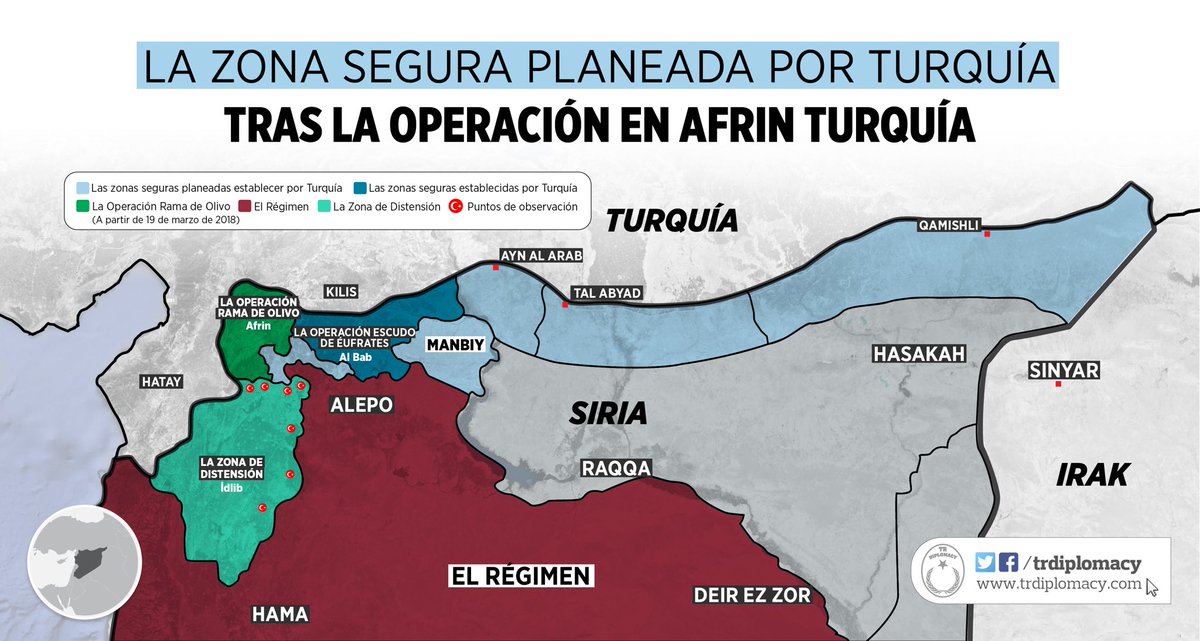 La zona segura planeada por Turquía tras la operación en Afrin